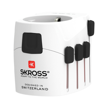 Logo trade promotional merchandise image of: SKROSS Pro 3-Pole World Travel Adapter