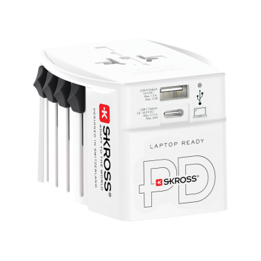 Logo trade promotional gift photo of: SKROSS World Travel Adapter MUV 65W PD with USB C Cable
