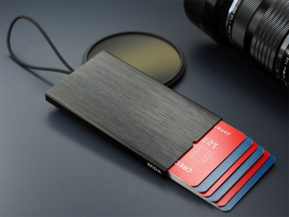 Logo trade promotional merchandise photo of: RFID credit and business card holder 126615500