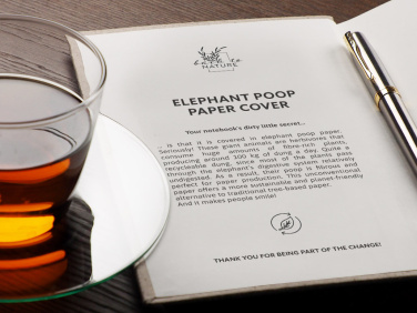 Logotrade promotional merchandise picture of: Recycled Elephant Poo Notebook 209734400