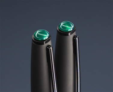 Logo trade promotional merchandise image of: Agate stone Pen set 1289036