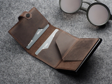 Logo trade promotional gifts image of: RFID wallet - Hunter Leather 2109284