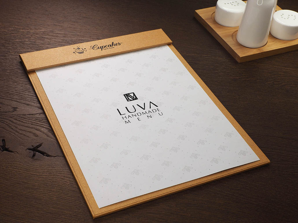 Logo trade business gifts image of: Menu cover 1241280