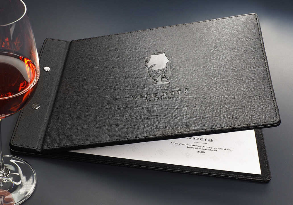 Logo trade promotional gifts image of: Menu cover 1083270