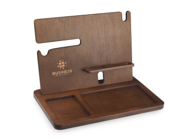 Logo trade promotional giveaways image of: Wooden organiser 2016121