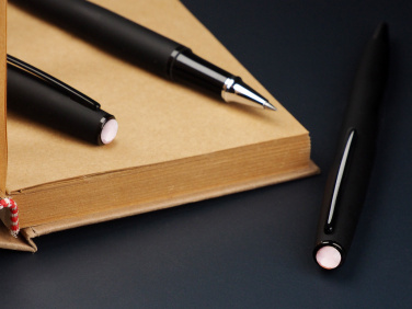 Logo trade advertising products image of: Opal stone Pen set 1286036