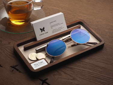 Logo trade promotional giveaways image of: Wooden desk organiser 1818121