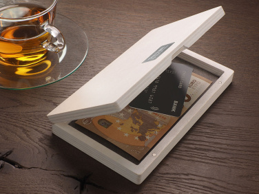 Logo trade promotional products image of: Wooden bill box 1816121