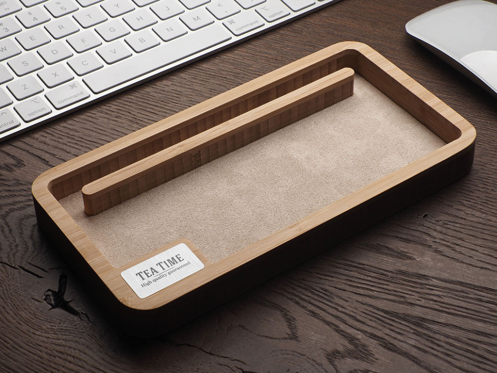 Logo trade promotional merchandise image of: Wooden desk organiser 1818292