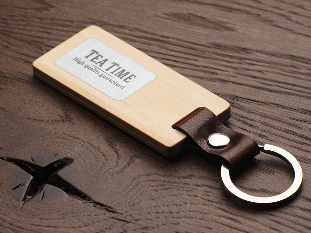 Logo trade promotional products picture of: Wooden keyring 1853292