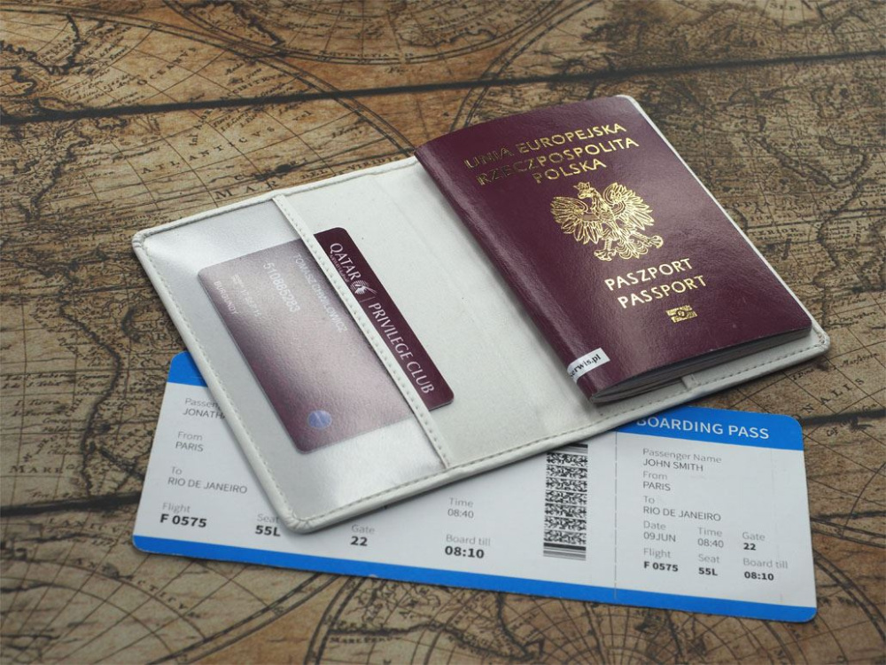 Logo trade corporate gift photo of: Passport case 209119