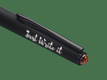 Logo trade advertising product photo of: Ball pen with AMBER stone 2070036