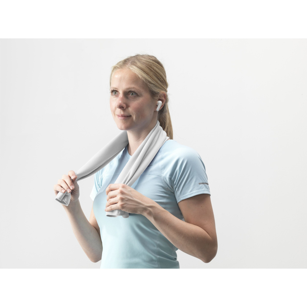 Logo trade advertising product photo of: CoolDown RPET sports cooling towel