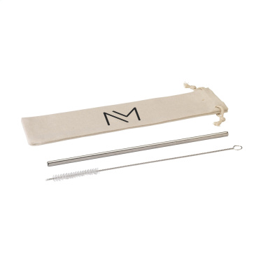 Logotrade corporate gift picture of: Reusable 1 piece ECO Straw Set stainless-steel straw