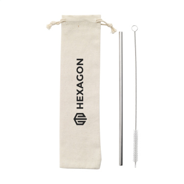 Logotrade promotional merchandise photo of: Reusable 1 piece ECO Straw Set stainless-steel straw
