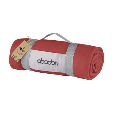 Logo trade promotional giveaways image of: SuperSoft RPET (180 g/m²) fleece blanket