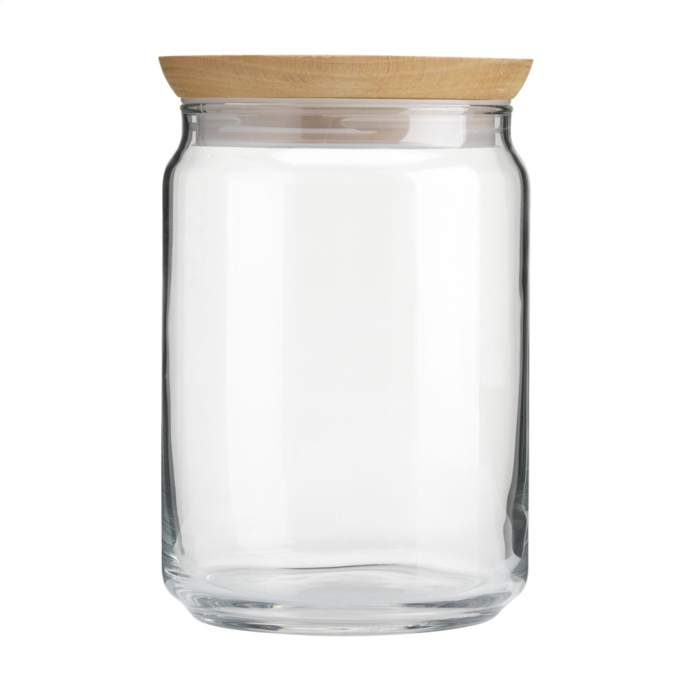 Logo trade promotional giveaway photo of: Wood Jar Storage