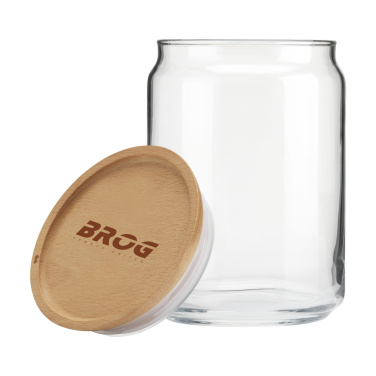 Logo trade promotional giveaways image of: Wood Jar Storage