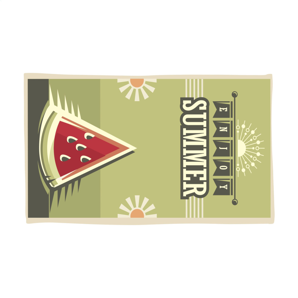 Logotrade promotional product image of: Printed RPET BeachTowel 350 g/m² 100x180