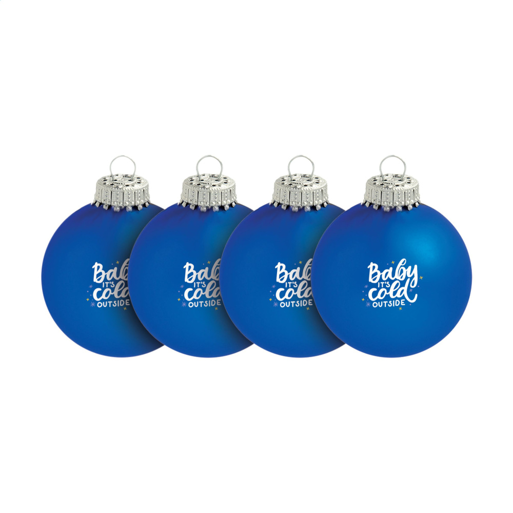 Logo trade promotional merchandise photo of: Christmas Bauble Ø 6 cm - set of 4 - Made in Europe