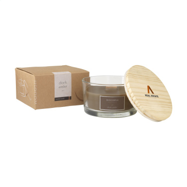 Logotrade promotional gifts photo of: Wooosh Flame Scented Candle Dark Amber