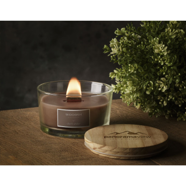 Logotrade promotional product image of: Wooosh Flame Scented Candle Dark Amber