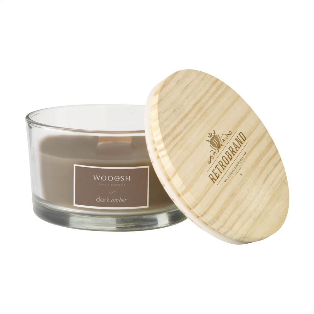 Logotrade promotional giveaway picture of: Wooosh Flame Scented Candle Dark Amber