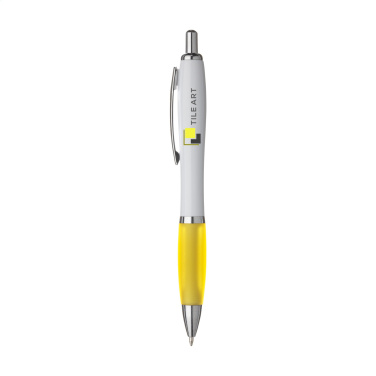 Logo trade corporate gifts image of: Athos White pen