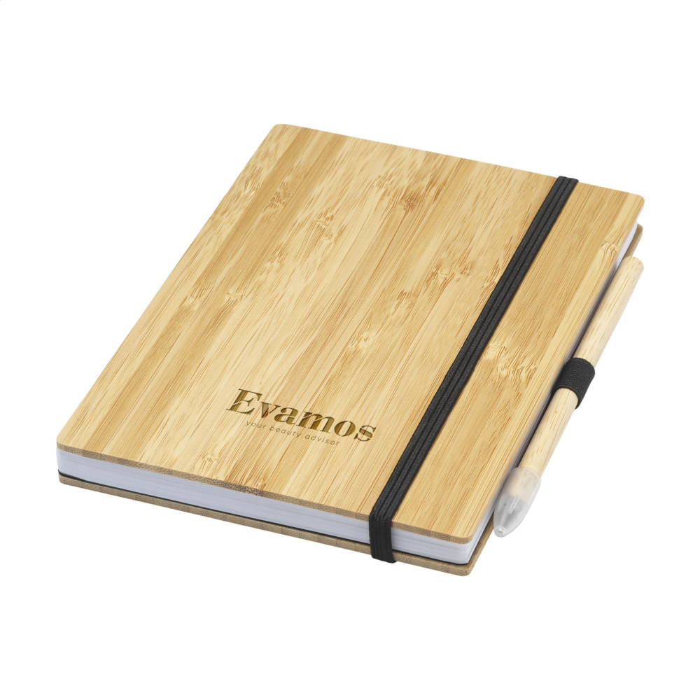 Logo trade promotional products picture of: BambooPlus Paper Notebook A5 - Inkless Pen