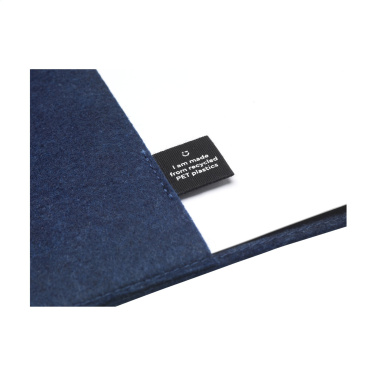 Logo trade business gifts image of: Felty GRS RPET Paper Notebook A5