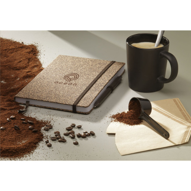 Logotrade promotional product image of: CoffeeGround Cork Paper Notebook A5