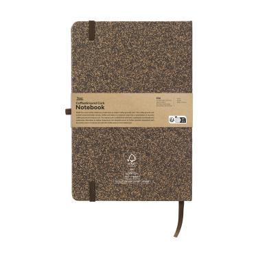Logo trade corporate gift photo of: CoffeeGround Cork Paper Notebook A5