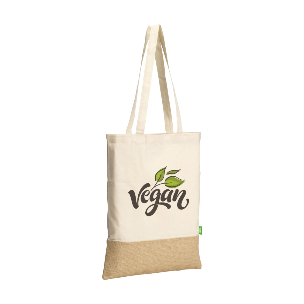 Logotrade advertising product picture of: Combi Organic Shopper (160 g/m²) bag