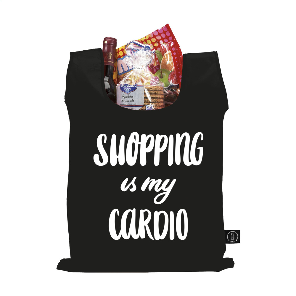 Logotrade promotional merchandise image of: Shop Easy RPET folding shopping bag