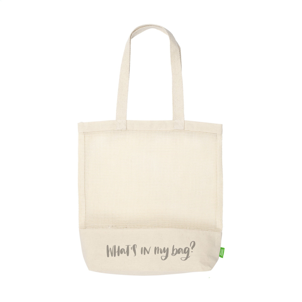 Logo trade promotional merchandise photo of: Natura Organic Mesh Shopper (180 g/m²) shopping bag