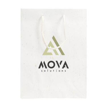 Logo trade promotional giveaways image of: Leaf It Bag recycled with straw fibres (180 g/m²) M