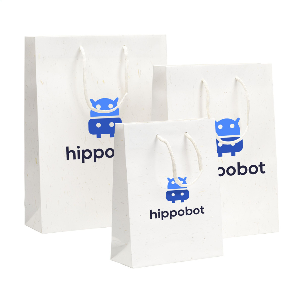 Logotrade corporate gift picture of: Leaf It Bag recycled with straw fibres (180 g/m²) L