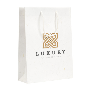 Logotrade promotional giveaway picture of: Leaf It Bag recycled with straw fibres (180 g/m²) L