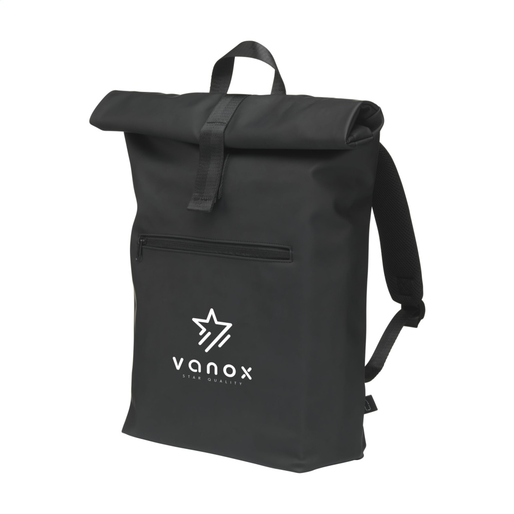 Logo trade promotional giveaways picture of: Lennon Roll-Top Recycled Backpack