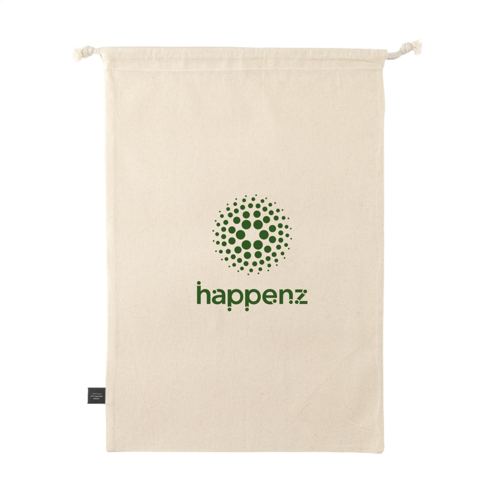 Logo trade business gifts image of: Gift Pouch Natural GRS Recycled Cotton (150 g/m²) L