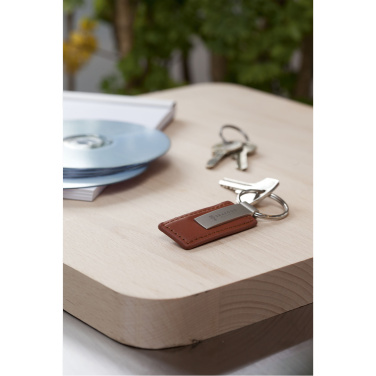 Logo trade business gifts image of: LeatherKey keyring