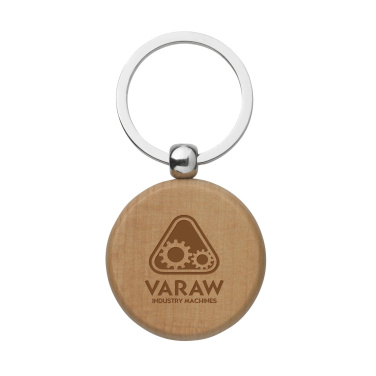 Logo trade promotional merchandise photo of: WoodKey Circle keychain