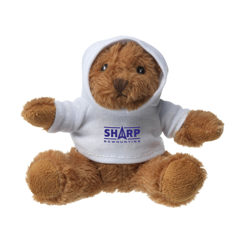 Logo trade promotional items picture of: HoodedBear bear cuddle toy