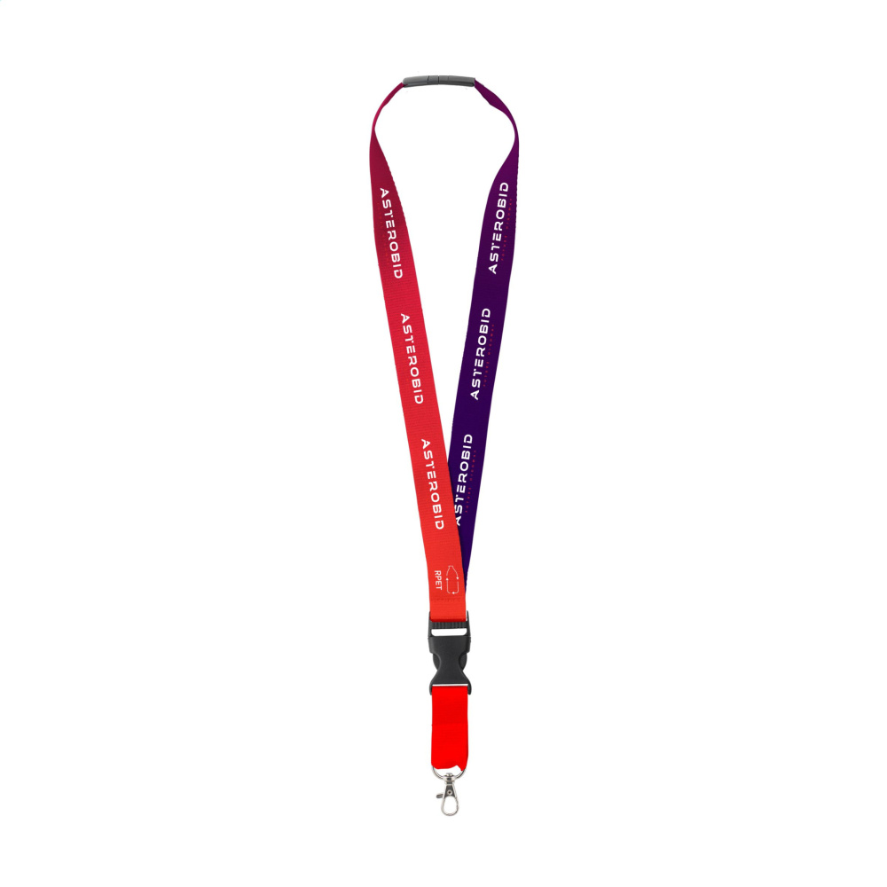 Logo trade promotional merchandise picture of: Lanyard Promo Complete Sublimation RPET 2 cm keycord