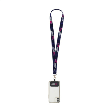 Logo trade promotional merchandise picture of: Lanyard Sublimation RPET 2 cm with Patch keycord