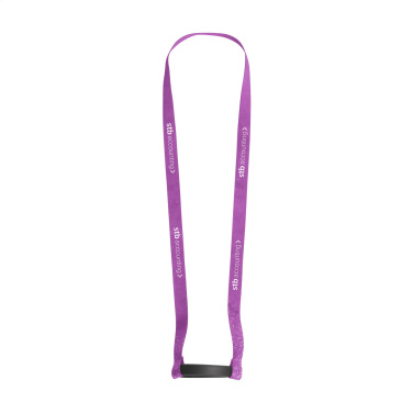 Logo trade promotional gifts picture of: Lanyard Sublimation RPET 1.5 cm with Cup holder