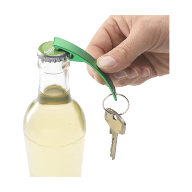 Logotrade corporate gift picture of: Alu Opener GRS Recycled keyring
