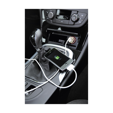 Logo trade corporate gifts image of: USB CarCharger plug