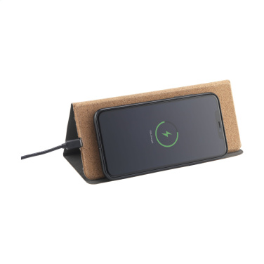 Logo trade promotional items image of: Cork Wireless Charging Mousepad