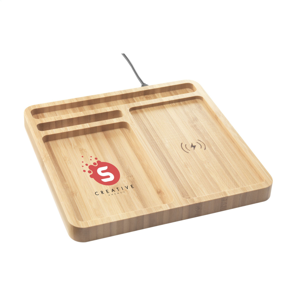Logotrade corporate gift picture of: Bamboo Organizer charger
